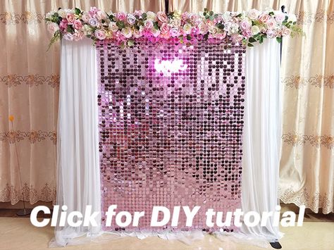 Sequins Backdrop, Pink Photo Backdrop, Shimmer Backdrop, Silver Decorations, Prom Backdrops, Shimmer Wall Backdrop, Wedding Background Decoration, Sparkles Background, Garland Backdrops