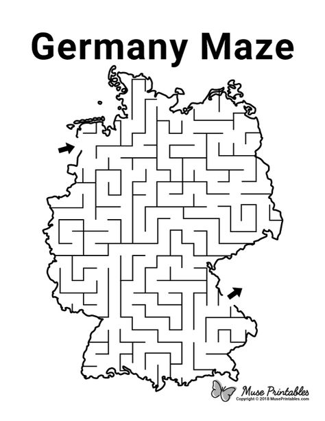 Free printable Germany maze. Download it at   https://museprintables.com/download/maze/germany/ Germany Worksheets, Germany Crafts, Germany Project, German For Beginners, Germany For Kids, Basic Geography, Printable Mazes, Flag Printable, Printable Puzzles For Kids