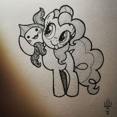 Pinkie Pie & Pachimari by dotsnneedles tattoo sketch Pinkie Pie Tattoo, Mlp Tattoo, Pie Tattoo, Tattoo Sketch, Pinkie Pie, Tattoo Sketches, Overwatch, Tatting, Vault Boy