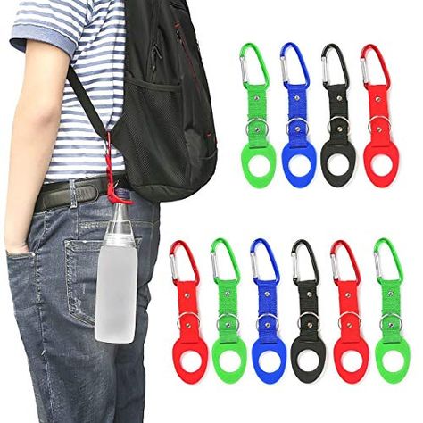 Mineral Water Drinks, Mineral Water Bottle, Ring Hook, Portable Water Bottle, Carabiner Clip, Water Bottle Holders, Mineral Water, Botol Air, Bottle Bag