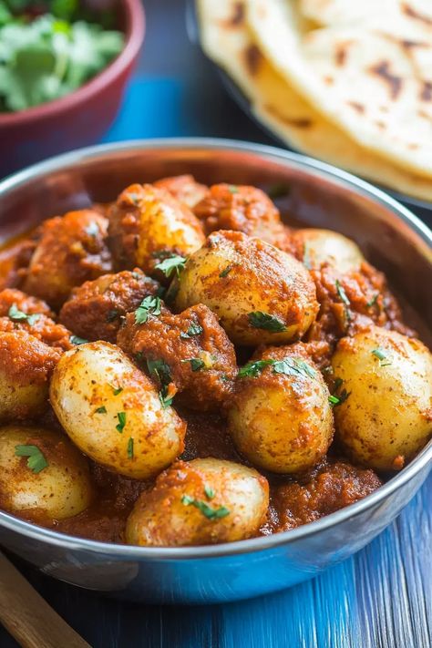 Bombay Potatoes Recipe Indian Food Potatoes, Batata Bhaji, Bombay Potato Recipe, Bombay Potatoes, Leftover Potatoes, Cucumber Tomato, Favorite Comfort Food, Potatoes Recipe, Indian Spices