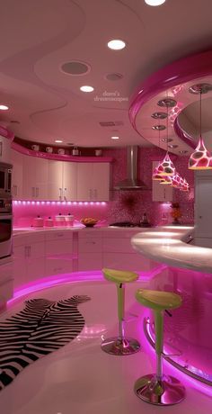 Pink Y2k Apartment, 2000 Home Decor, Y2k House Aesthetic, 2000s Home Aesthetic, Y2k Apartment Aesthetic, 2000s House Aesthetic, Early 2000s Room Aesthetic, Party House Interior, Y2k Interior Design