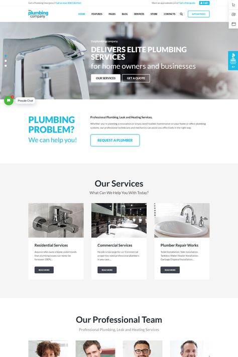 Plumbing is a comprehensive Elementor WordPress theme designed for the plumbing, repair, building, and construction industries. With its modern and professional design, Plumbing offers a wide range of features and customization options to create a stunning website for your plumbing or construction business. Plumbing Website Design, Website Styles, Minimalistic Website Design, Sole Trader, Plumbing Companies, Website Design Inspiration Layout, Building And Construction, Company Portfolio, Modern Website Design