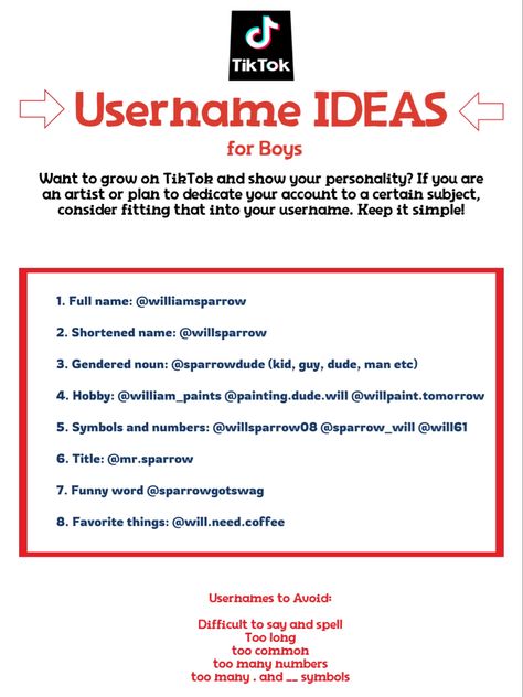 Username ideas for growing on TikTok. Guys, men, he/him #tiktok Usernames 👈🏼 #tiktokchallenge #tiktok #username #usernameideas #boyusernames #usernames Tiktok Usernames, Tiktok Guys, Username Ideas, Funny Words, Keep It Simple, What To Wear, How To Plan