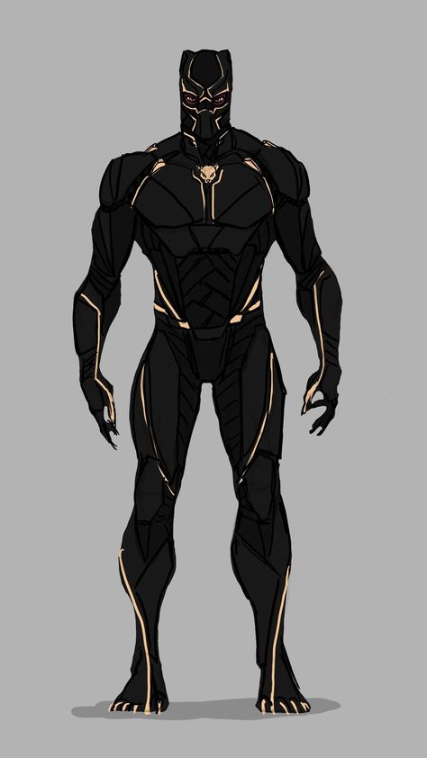 Black Panther Black Panther Redesign, Black Panther Suit Design, Black Panther Concept Art, Black Panther Suit, Black Panther Design, Black Panther Comic, Black Panther King, Marvel Concept Art, Hulk Art