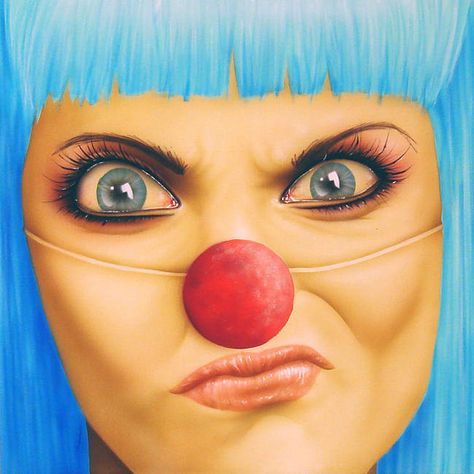 Scott Rohlfs Scott Rohlfs, A Clown, Digital Portrait, Mixed Media Canvas, Artsy Fartsy, Figurative Art, Character Illustration, Art World, Love Art