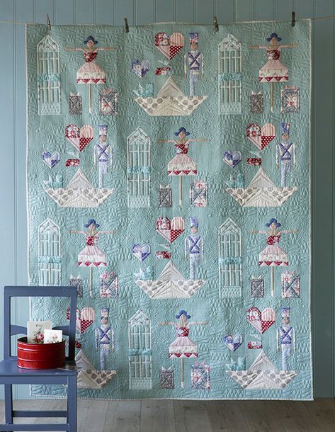 Brave Tin Soldier Quilt Tilda Quilts, Tilda Patterns, Rose Quilts, Quilted Christmas Gifts, Quilts Christmas, Tilda Fabric, Girl Quilts, Patchwork Ideas, Tin Soldier