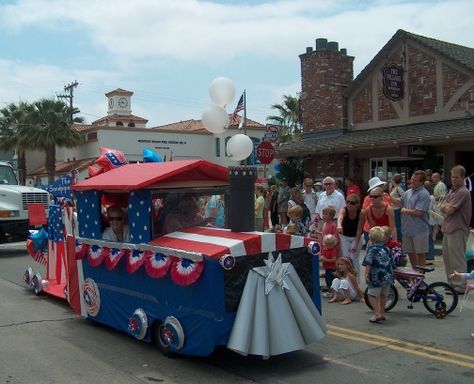 2005 Parade float Parade Float Ideas, Golf Cart Decorations, Parade Ideas, Summer Flower Arrangements, 4th Of July Parade, July Ideas, Fourth Of July Food, Float Your Boat, Parade Float