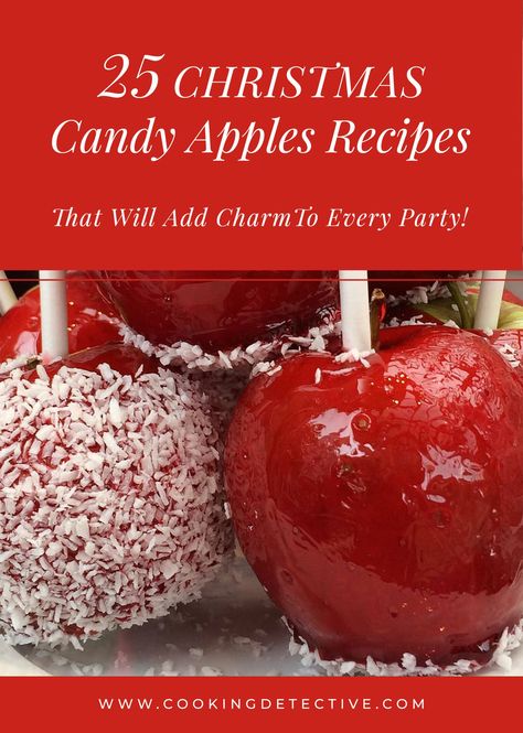 Celebrate love at first bite and indulge yourself in some sweet affair this Christmas season with this list of Christmas Candy Apples Recipes! Christmas Candy Apples, Traditional Christmas Eve Dinner, Apples Recipes, Gourmet Candy Apples, Gourmet Caramel Apples, Candy Apple Recipe, Christmas Sweet Treats, Apple Christmas, Apple Bite