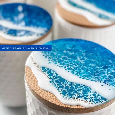 Creating beautiful and unique resin seascapes is the perfect DIY project for beach lovers and resin artists of all levels! There’s nothing like captivating resin waves to bring a genuine tropical feel to your space. So, if you're looking for a step-by-step guide to resin ocean art, don’t look any further. In this artic Seascape Resin Art, Diy Ocean Resin Art Tutorial, Ocean Wave Resin Art, Ocean Resin Coasters Diy, Easy Resin Art For Beginners, Ocean Epoxy Resin Art, How To Make Ocean Waves With Resin, Epoxy Ocean Art, Beach Resin Art Tutorial