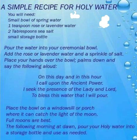 Indigo Water Hoodoo, How To Make Holy Water, Water In Witchcraft, Baneful Magick, Bath Self Care, Water Magick, Goddess Ritual, Protection Rituals, Witch Life