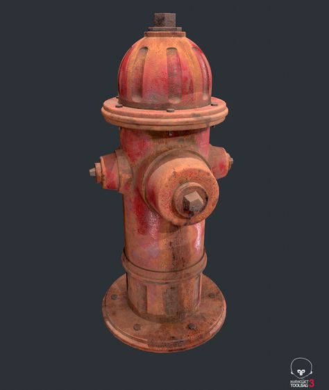 Building References, Substance Painter, Graphite Drawings, M R, Visual Development, Environment Design, Fire Hydrant, Design Assets, Art Ideas