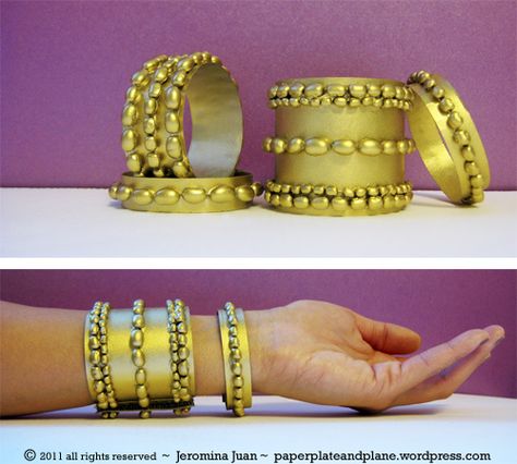 Egyptian Accessories Diy, Bean Bracelet, Egypt Costume, Egyptian Crafts, Biblical Costumes, Egypt Crafts, 21 Party, Egyptian Party, World Thinking Day