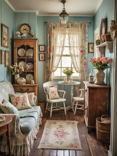 Cottage House Interior, Country Cottage Living, Cottagecore Home, Casa Country, Cottage Living Rooms, Cottage Interiors, Style Deco, Dream House Interior, Cottage Living