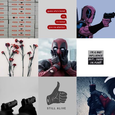 Deadpool Moodboard, Deadpool Aesthetic, Wade Wilson Deadpool, Give Me Attention, Wade Wilson, Bad Influence, X Men, Mood Boards, Deadpool