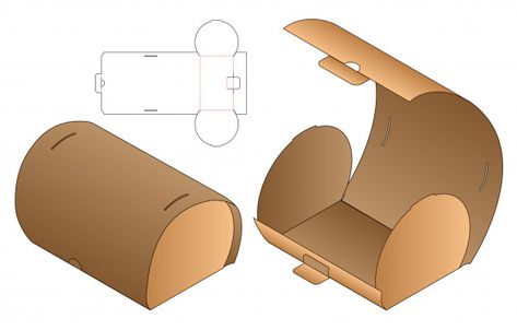 Paper Boxes Templates, Paper Packaging Ideas, Box Template Maker, Packaging Dielines, Box Packaging Templates, Round Packaging, Package Template, Packaging Die Cut, Roll Packaging