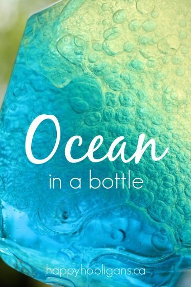 Ocean in a Bottle with 3 Simple Ingredients - Happy Hooligans Ocean In A Bottle, Happy Hooligans, Sensory Bottles, Preschool Science, Science For Kids, Science Activities, Science Experiments, Toddler Crafts, Crafts To Do