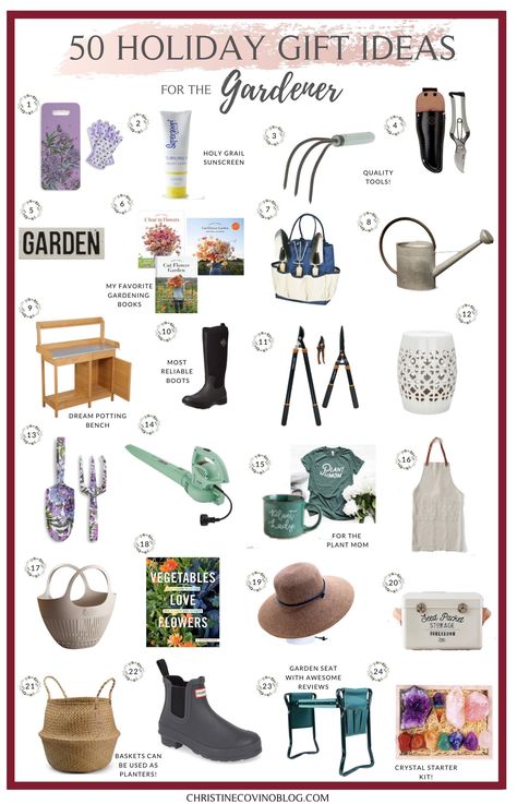 Sharing 50 of my favorite holiday gift ideas for the gardener. These holiday ideas are perfect for everyone who loves to be outside gardening this year. Seed Storage, Fall Hydrangea, Gardening Books, The Gardener, Holiday Gift Ideas, Product Recommendations, Cheap Gifts, Gardening Supplies, Plant Mom