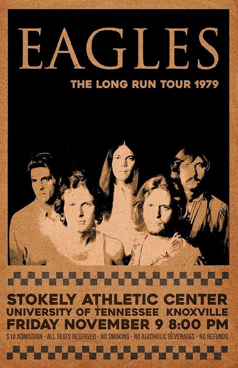 Eagles Poster, Concert Promotion, Musical Posters, Eagles Music, Poster Reference, Eagles Band, Vintage Concert Posters, Rock Band Posters, Music Concert Posters