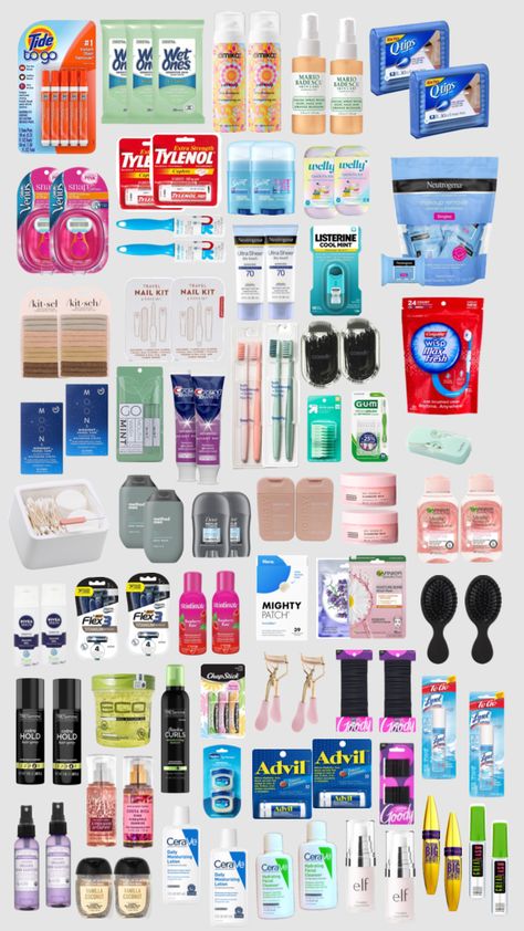 Guest bathroom Hygiene Essentials, School Emergency Kit, Travel Bathroom, School Bag Essentials, Backpack Essentials, School Safety, Emergency Bag, Back To School Bags, Purse Essentials