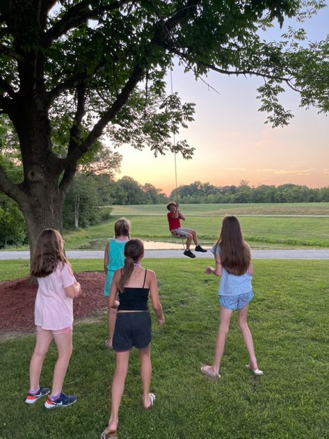 Playing on the grounds of my aunt’s country church, after VBS, with besties and cousins 🤍 #midwestsummer #countrysummer #childhood Things To Do With Cousins, Cousin Aesthetic, Cousins Aesthetic, Insta Story Pics, Best Cousins, Family Core, Aesthetic Insta Story, 2024 Manifestation, Family Future