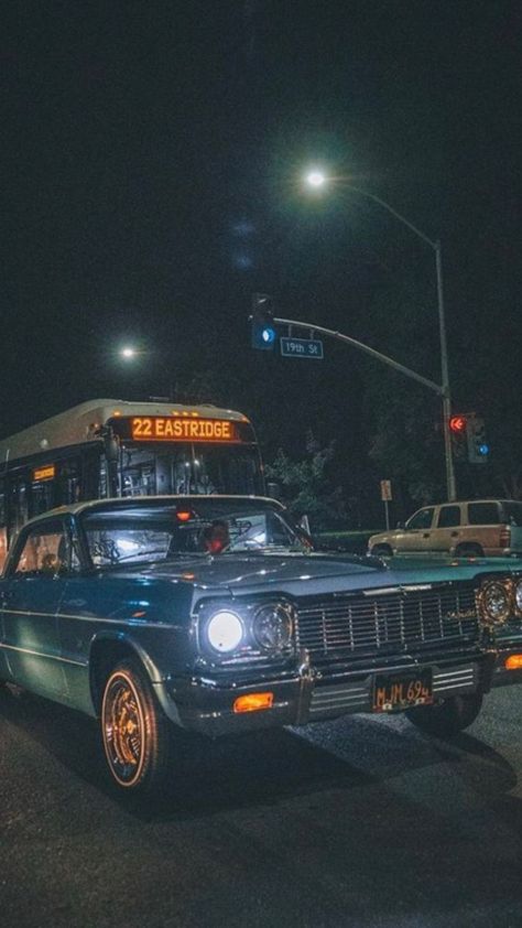 Pin by nailerz 🤎 on lowridas | Old school cars, New car wallpaper, Lowriders Chicano Aesthetic, Hood Aesthetic, Car Stunt, New Car Wallpaper, Old School Aesthetic, Chicana Style, School Car, Night Drive, Lowrider Cars