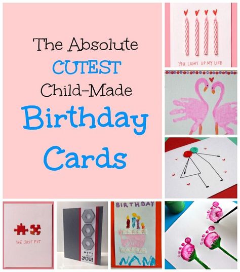 The 23 cutest homemade birthday cards for kids to make!  Such sweet and thoughtful keepsakes for Grandma, Grandpa, Aunts or Uncles.  And they are super easy too! Cards For Kids To Make, Birthday Card For Grandma, Birthday Cards For Kids, Card For Grandma, Grandma Birthday Card, Homemade Birthday, Homemade Birthday Cards, Cards For Kids, Birthday Crafts