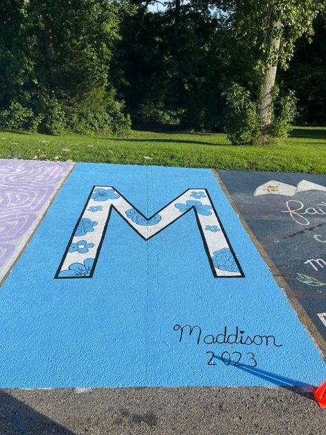 Simple Parking Spot Painting, Senior Parking Spaces Funny, Parking Space Ideas, Senior Parking Space Ideas, Senior Things, Senior Parking Spot, Parking Spot Painting, Spot Painting, Space Painting