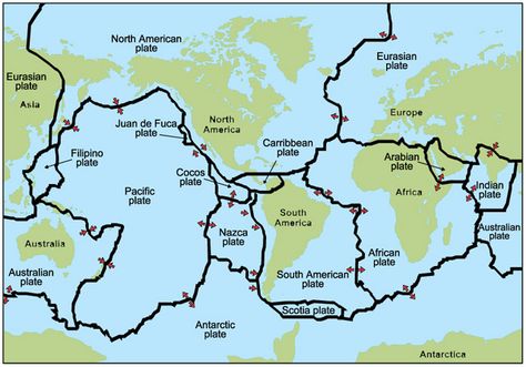 World Map with Tectonic Plate Overlay | Grade 5/6 at Al Siraat Tectonic Plates Map, Basic Geography, Plate Drawing, Tectonic Plates, Geography Map, What Questions, Earth And Space Science, Learn Facts, Plate Tectonics