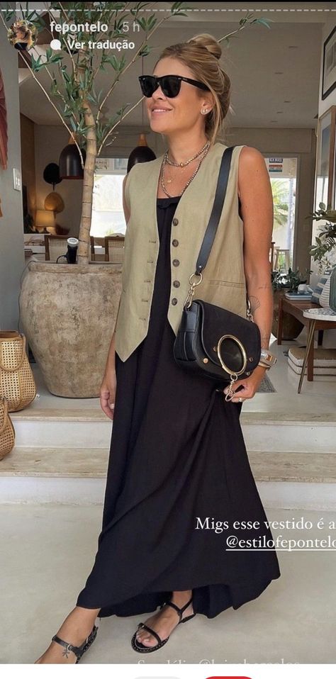 Grandma Fashion Style, Dress Up Leggings Summer, Summer 2014 Outfits, Waistcoat And Dress Outfit, Recital Outfits Guest, Company Bbq Outfit, Green Linen Vest Outfit, Grad Party Outfit Guest Casual, Summer Fashion 2024 Trends Casual