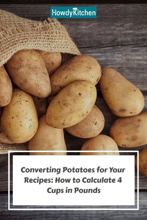 If you're cooking a recipe that calls for a certain number of pounds of potatoes, but you only have a measuring cup on hand, don't worry! In this article, we'll show you how to convert between cups and pounds of potatoes, so you can make sure you have the right amount for your recipe. European Butter, Potato Varieties, Raw Potato, Making Mashed Potatoes, Cubed Potatoes, Small Potato, Measuring Cup, Russet Potatoes, Roasted Potatoes