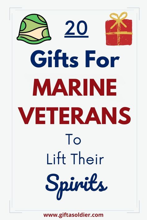 These Marines are often neglected when they are reintegrating into civilian life. They need your help, support, or a kind word to make their day. If you want to do your part, honor them with an appropriate gift to lift their spirits, and support them. To make your life easy, I’ve selected some of the best gifts for marine veterans. #military #gifts #militarygifts #usmc #marinecorps #marinegifts #veterangifts Veteran Gifts, Veterans Gifts, Usmc Gifts, Marine Corps Birthday, Marine Day, Marine Corps Gift, Military Shadow Box, Marine Gifts, Marines Girlfriend