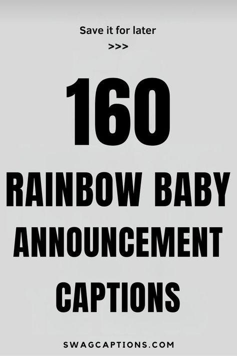 Looking for the perfect way to share your joyful news? Check out our heartfelt collection of Rainbow Baby Announcement Captions! Whether you're celebrating this special moment with sweet, sentimental words or playful, colorful phrases, we've got you covered. These captions are perfect for honoring your rainbow baby while spreading love and positivity. Click to explore creative ideas that will make your announcement truly memorable. Gender Reveal Captions Instagram, Birth Announcement Captions, Miracle Baby Quotes, Baby Announcement Captions, Pregnancy Announcement Quotes, Rainbow Baby Quotes, Baby Quotes Pregnancy, Ivf Pregnancy Announcement, Baby Captions