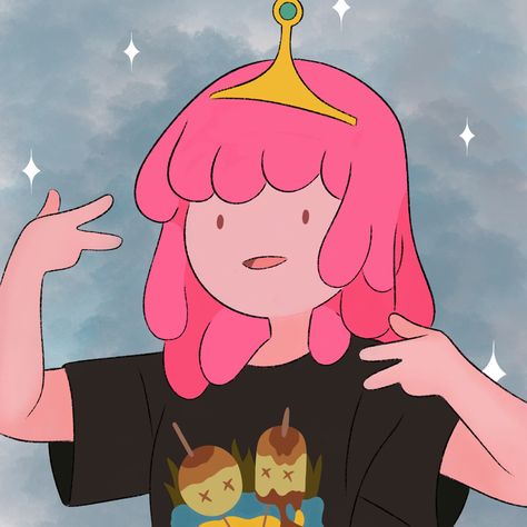 Marceline Playing Guitar, Adventure Time Pfp Aesthetic, Princess Bubblegum Pfp, Adventure Time Bubblegum, Princess Bubblegum Fanart, Pink Hair Icon, Marceline Fanart, Bubblegum Adventure Time, Bonnibel Bubblegum