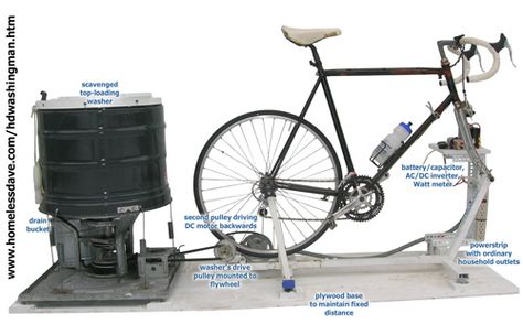 A Bicycle Powered Washing Machine | Root Simple Manual Washing Machine, Power Wash Machine, Prepping 101, Diy Survival, Pedal Power, Garage Tools, Bike Pedals, Emergency Prepping, Off Grid Living