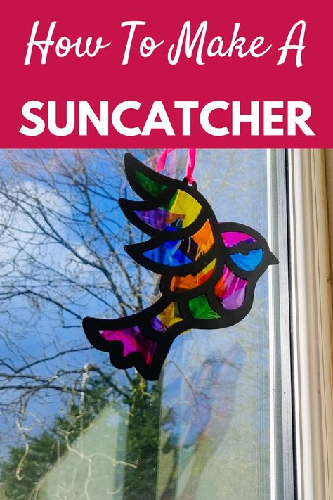 DIY suncatchers are easy to make & this beautiful stained glass effect suncatcher craft is sure to delight kids of all ages. Head to our site for full tutorial and tips! #suncatcher #diycrafts #diysuncatcher #kidscrafts #craftideas Make A Suncatcher, Classroom Fun Activities, Summer Crafts And Activities, Glass Crafts Diy, Picnic Spring, Suncatcher Diy, Diy Suncatchers, Tissue Paper Crafts, Suncatcher Craft