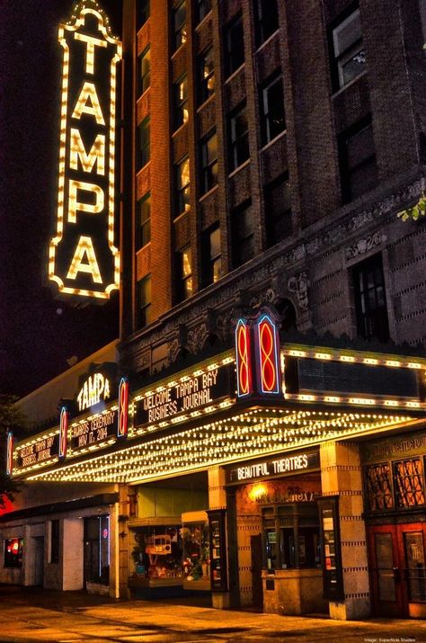 Tampa Aesthetic, Tampa Theatre, Tampa Bay Florida, Usa Roadtrip, Florida Destinations, Destin Florida Wedding, Kissimmee Florida, Retro Pictures, City Planning