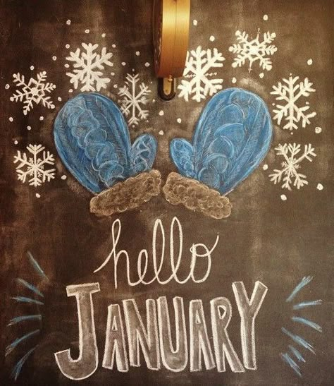 January Chalkboard Calendar Ideas, Fall Chalkboard Ideas Easy, January Chalkboard Ideas, Winter Chalkboard Art, Winter Chalkboard Ideas, Chalk Art Christmas, Chalkboard Messages, Chalkboard Art Ideas, Winter Chalkboard