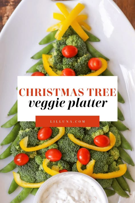 Christmas Tree Veggie Platter is a simple, festive and fun dish to make for all your upcoming holiday parties and get togethers. #christmastreeveggieplatter #christmastreeveggies #veggieplatter #veggies #christmas Christmas Tree Veggie Tray, Christmas Veggie Tray, Veggie Christmas, Vegetable Tray, Vegetable Platter, Favorite Dips, Holiday Recipes Christmas, Veggie Dip, Veggie Tray