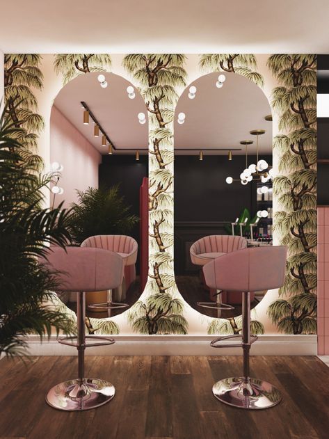 Beauty Salon Interior Design Ideas, Beauty Shop Decor, Saloon Decor, Makeup Studio Decor, Salon Interior Design Ideas, Beauty Salon Interior Design, Beauty Room Salon, Salon Mirrors, Esthetician Room Decor