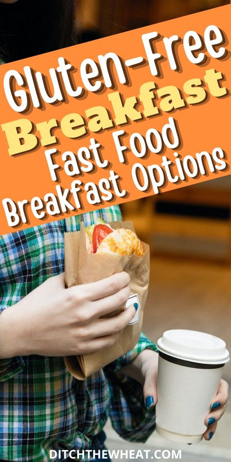 If you're in the gluten free community, you might have faced the morning dilemma of finding a quick and tasty breakfast on the go. I'm sharing gluten free fast food breakfast options from the top 3 fast food restaurants. | gluten free fast food | gluten free fast food options | gluten free fast food ideas | gluten free breakfast Food Ideas Gluten Free, Dairy Free Fast Food, Gluten Free Fast Food Options, Fast Food Ideas, Gluten Free Fast Food, Food Gluten Free, Fast Food Breakfast, Gluten Free Items, Refreshing Breakfast