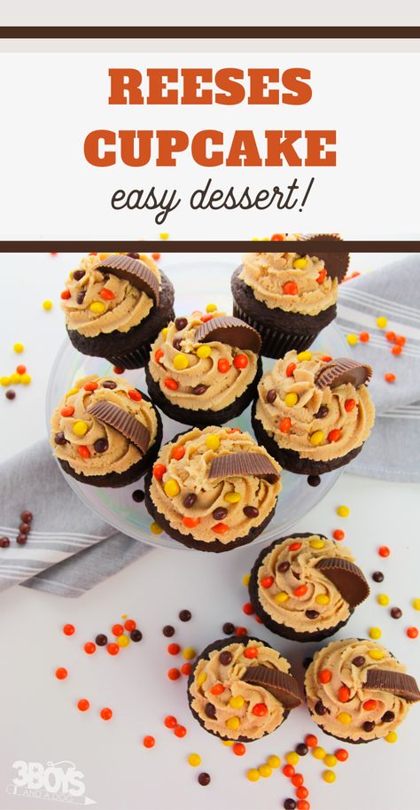 I love the ease of this Reese's Peanut Butter Cupcakes Recipe! Using a boxed cake mix for making cupcakes is the best! Reeces Pieces Cupcakes, Reece’s Pieces Cake, Kit Kat Cupcakes Recipe, Reese’s Pieces Cupcakes, Reese’s Cupcake Recipe, Reese's Peanut Butter Cupcakes, Reese’s Peanut Butter Cupcakes, Reese’s Cupcakes, Cupcake Recipes From Box Cake Mixes