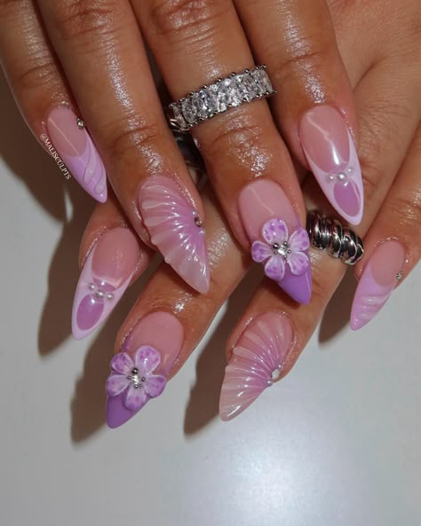 Purple Nails Light, Elegant Purple Nails, Acrylic Purple Nails, Chrome Nails Purple, Nails Ideas Purple, Y2k Nail Designs, Nails Light Purple, Nails Acrylic Purple, Purple Nails Acrylic