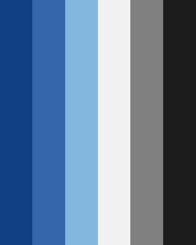 Blue, White, Grey and Black Light Blue And Black Room Ideas, Blue White And Black Color Palette, Blue Black Color Scheme, Black White Grey Blue Color Palette, Blue And White Pallet Colour Palettes, Black White Gray Blue Color Scheme, Blue Gray Black White Color Palette, White And Blue Colour Palette, White Black Blue Aesthetic