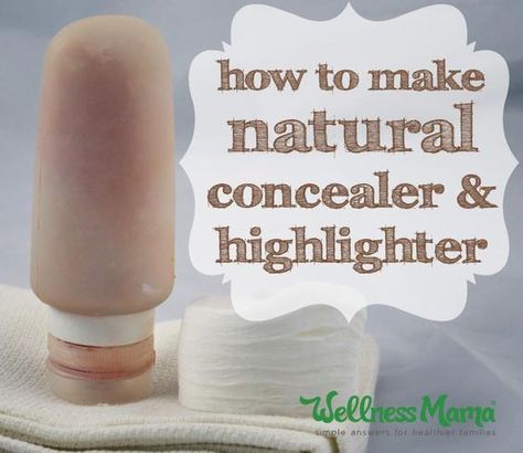 This natural concealer uses natural oils, shea butter, aloe and vegetable ingredients with zinc, cocoa and minerals to cover blemishes. Natural Concealer, Make Your Own Makeup, Makeup Recipes, Homemade Makeup, Wellness Mama, Homemade Cosmetics, Diy Kosmetik, Diy Cosmetics, Organic Makeup