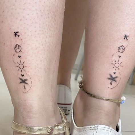 Ak Tattoo, Fiji Tattoo, Tattoo Amigas, Dr Tattoo, Beachy Tattoos, Twin Tattoos, Seashell Tattoos, Z Tattoo, Bestie Tattoo