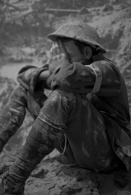 A Tale of Despair by Kenpazu, via Flickr (WWI soldier) British Soldier, On The Ground, Military History, World History, Historical Photos, First World, American History, Old Photos, A Black