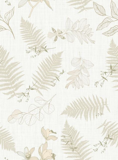 DWIND 0258-6 Vinyl Vintage Peel and Stick Wallpaper Leaf Flower Boho Textured Light Green/Beige Fern Leaves Wallpaper Self Adhesive Removable Contact Paper for Bedroom Wall Murals 17.3in x 19.6ft Bedroom Wall Murals, Wallpaper Leaf, Vinyl Vintage, Boho Texture, Yves Delorme, Arch Interior, Fern Leaves, Leaves Wallpaper, Leaf Flower