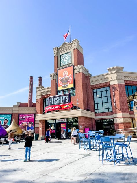 Hershey Park Day Trip with Toddlers – Maryland Kid Adventures Chocolate Hershey, Parking App, Gettysburg Address, Hershey Park, Pennsylvania Travel, Park Day, Kiddie Rides, Chocolate World, Factory Tours