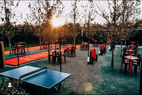 Outdoor Ping Pong Table in a beer garden Ping Pong Outdoor, Table Tennis Outdoor, Outdoor Ping Pong, Outdoor Table Tennis Table, Outdoor Ping Pong Table, Arcade Bar, Ping Pong Tables, Beach Tennis, Beer Pong